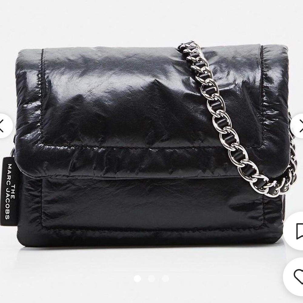 The Marc Jacob’s- Mini Pillow Shoulder Bag (Black With Silver Hardware)